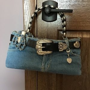 Boutique style jean handbag